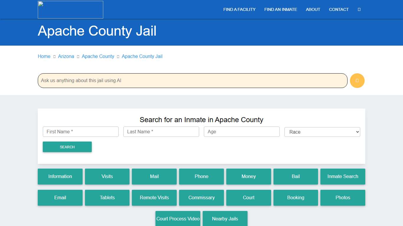 Apache County Jail St. Johns AZ Inmate Info & Services
